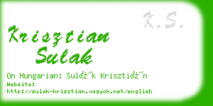 krisztian sulak business card